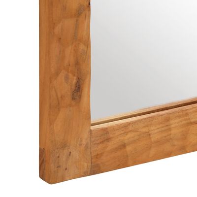 vidaXL Miroir salle de bain 50x70x2,5 cm bois massif d'acacia et verre