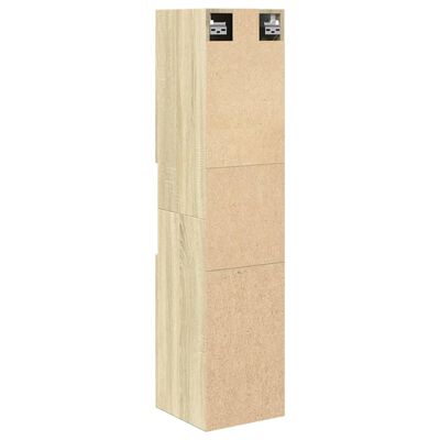 vidaXL Armoire de salle de bain Chêne sonoma 30x30x130 cm Aggloméré