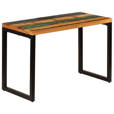 vidaXL Table à manger 115x55x76cm Bois de récupération massif et acier