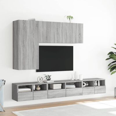 vidaXL Meuble TV mural sonoma gris 100x30x41 cm