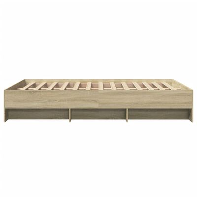 vidaXL Cadre de lit sans matelas chêne sonoma 140x200 cm