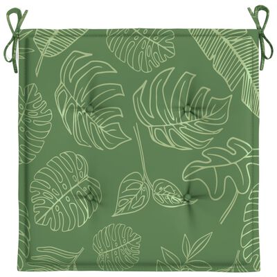 vidaXL Coussins de chaise lot de 2 motif de feuilles 50x50x3 cm tissu