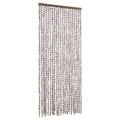 vidaXL Moustiquaire Taupe et blanc 90x220 cm Chenille