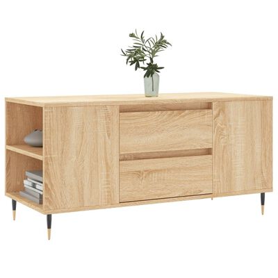 vidaXL Table basse chêne sonoma 102x44,5x50 cm bois d'ingénierie