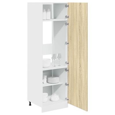 vidaXL Armoire de réfrigérateur Chêne sonoma 60x57x207 cm Aggloméré