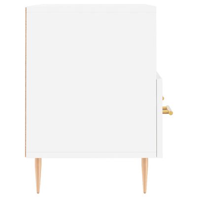 vidaXL Meuble TV Blanc 80x36x50 cm Bois d'ingénierie