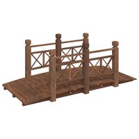 vidaXL Pont de jardin avec garde-corps 150x67x56cm bois massif épicéa