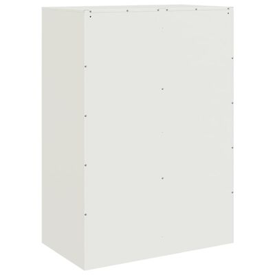 vidaXL Buffet haut blanc 67x39x95 cm acier