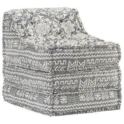 vidaXL Pouf modulaire Gris clair Tissu