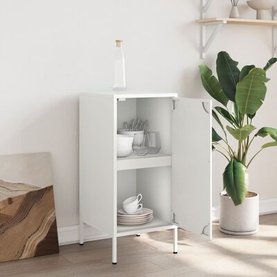 vidaXL Buffet blanc 36x39x79 cm acier