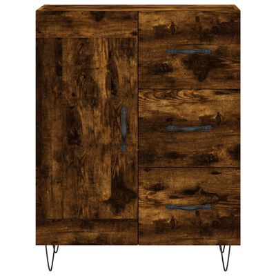 vidaXL Buffet chêne fumé 69,5x34x90 cm bois d'ingénierie