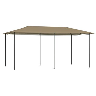 vidaXL Belvédère 2,98x5,3x2,59 m Taupe 160 g/m²