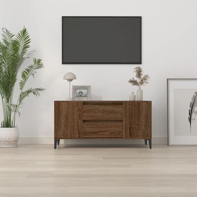 vidaXL Meuble TV Chêne marron 102x44,5x50 cm Bois d'ingénierie