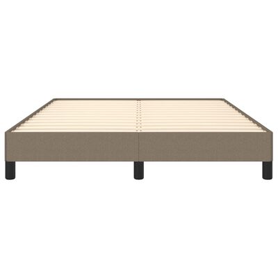 vidaXL Cadre de lit sans matelas taupe 140x190 cm tissu