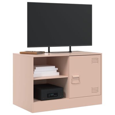 vidaXL Meuble TV rose 67x39x44 cm acier