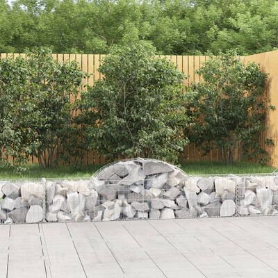 vidaXL Paniers à gabions arqués 20 pcs 200x30x40/60 cm Fer galvanisé