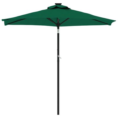 vidaXL Parasol de jardin avec mât en acier vert 225x225x212 cm