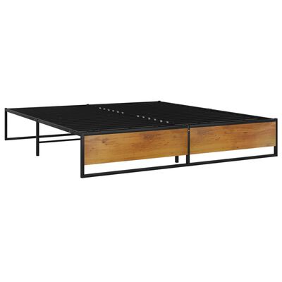 vidaXL Cadre de lit sans matelas noir métal 140x200 cm