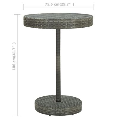 vidaXL Ensemble de bar de jardin 5 pcs et coussins Résine tressée Gris