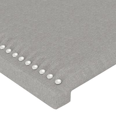 vidaXL Sommier à lattes de lit avec matelas Gris clair 80x200 cm Tissu