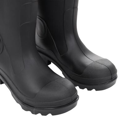 vidaXL Bottes de pluie avec chaussettes amovibles noir taille 40 PVC