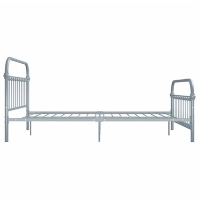 vidaXL Cadre de lit sans matelas gris métal 160x200 cm