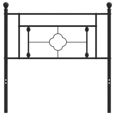 vidaXL Tête de lit métal noir 100 cm