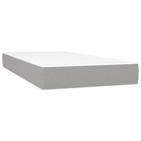 vidaXL Matelas de lit à ressorts ensachés Gris clair 80x200x20cm Tissu