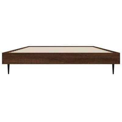 vidaXL Cadre de lit sans matelas chêne marron 100x200 cm