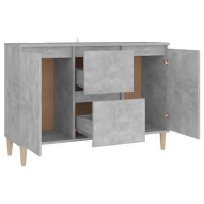 vidaXL Buffet gris béton 101x35x70 cm bois d'ingénierie