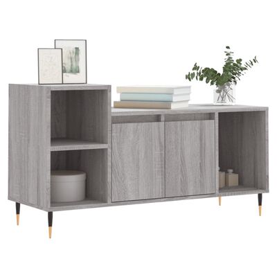 vidaXL Meuble TV Sonoma gris 100x35x55 cm Bois d'ingénierie