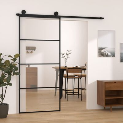 vidaXL Porte coulissante avec kit de quincaillerie 90x205 cm Verre ESG