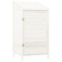 vidaXL Remise de jardin Blanc 55x52x112 cm Bois de sapin solide