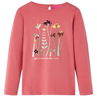 T-shirt enfants à manches longues rose vieux 104