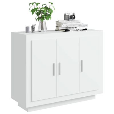 vidaXL Buffet blanc 92x35x75 cm bois d’ingénierie