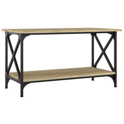 vidaXL Table basse Chêne sonoma 80x45x45 cm Bois d'ingénierie et fer