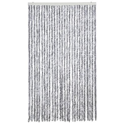 vidaXL Moustiquaire blanc et gris 118x220 cm chenille