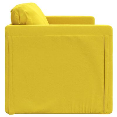 vidaXL Canapé-lit 2 en 1 jaune foncé 122x204x55 cm velours