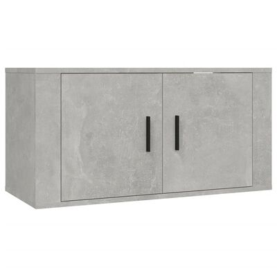 vidaXL Ensemble de meubles TV 2 pcs gris béton bois d'ingénierie