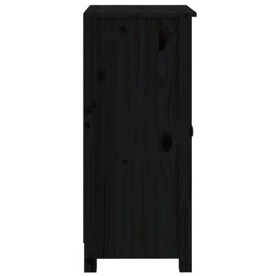 vidaXL Buffet noir 39x35x80 cm bois massif de pin