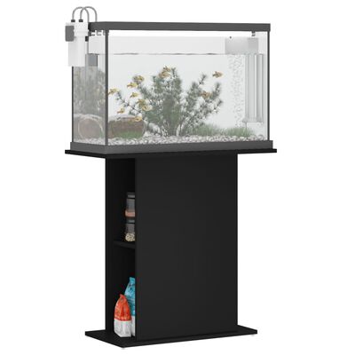 vidaXL Support pour aquarium noir 75x36x72,5 cm bois d'ingénierie