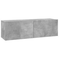 vidaXL Meuble TV Gris béton 100x30x30 cm Bois d’ingénierie