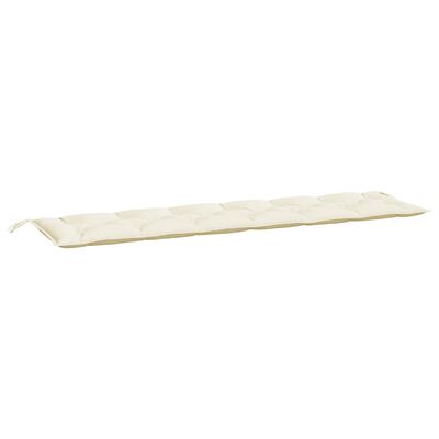 vidaXL Coussins de banc de jardin lot de 2 blanc crème tissu Oxford