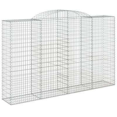 vidaXL Paniers à gabions arqués 13 pcs 300x50x180/200 cm fer galvanisé