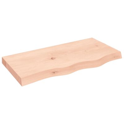 vidaXL Dessus de table 80x40x(2-6) cm bois de chêne massif non traité