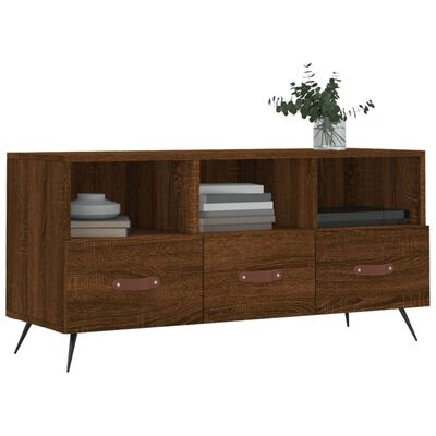 vidaXL Meuble TV chêne marron 102x36x50 cm bois d'ingénierie