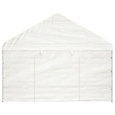 vidaXL Belvédère avec toit blanc 8,92x4,08x3,22 m polyéthylène