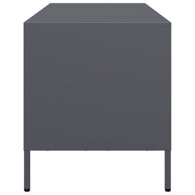 vidaXL Meuble TV anthracite 68x39x43,5 cm acier laminé à froid