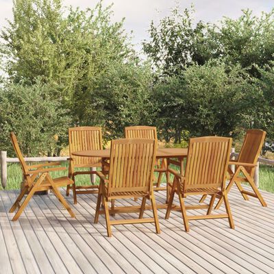 vidaXL Ensemble à manger de jardin 7 pcs Bois de teck solide