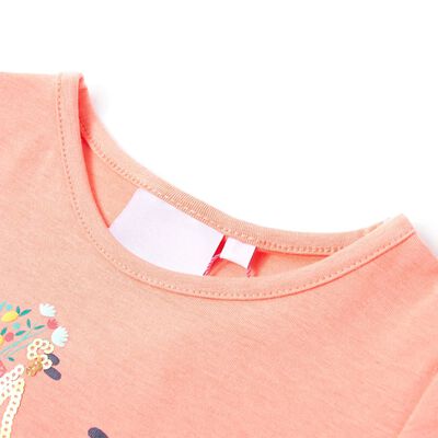 T-shirt pour enfants corail néon 116